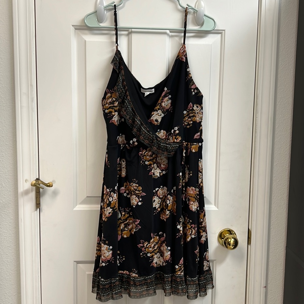 Black floral dress